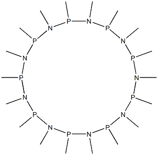 Octadecamethyl-1,3,5,7,9,11,13,15,17-nonaaza-2,4,6,8,10,12,14,16,18-nonaphosphacyclooctadecane Structure