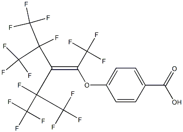 4-[1,3-Bis(trifluoromethyl)-2-[1-(trifluoromethyl)-1,2,2,2-tetrafluoroethyl]-3,4,4,4-tetrafluoro-1-butenyloxy]benzoic acid Structure