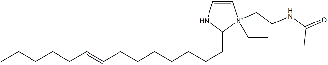1-[2-(アセチルアミノ)エチル]-1-エチル-2-(8-テトラデセニル)-4-イミダゾリン-1-イウム 化学構造式