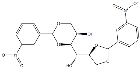 1-O,3-O:5-O,6-O-ビス(3-ニトロベンジリデン)-L-グルシトール 化学構造式