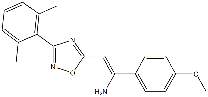5-[(Z)-2-アミノ-2-(4-メトキシフェニル)エテニル]-3-(2,6-ジメチルフェニル)-1,2,4-オキサジアゾール 化学構造式