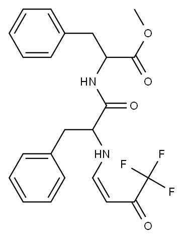 2-[[2-[[(Z)-4,4,4-Trifluoro-3-oxo-1-butenyl]amino]-1-oxo-3-phenylpropyl]amino]-3-phenylpropionic acid methyl ester 结构式