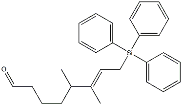 (6E)-5,6-ジメチル-8-(トリフェニルシリル)-6-オクテン-1-アール 化学構造式