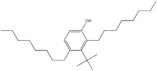3-tert-ブチル-2,4-ジオクチルフェノール 化学構造式