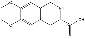 (3S)-6,7-ジメトキシ-1,2,3,4-テトラヒドロ-3-イソキノリンカルボン酸 化学構造式