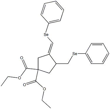 (3E)-3-[(Phenylseleno)methylene]-4-(phenylselenomethyl)cyclopentane-1,1-dicarboxylic acid diethyl ester
