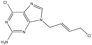 9-[(E)-4-Chloro-2-butenyl]-6-chloro-9H-purin-2-amine Structure