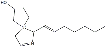 1-Ethyl-2-(1-heptenyl)-1-(2-hydroxyethyl)-3-imidazoline-1-ium Struktur