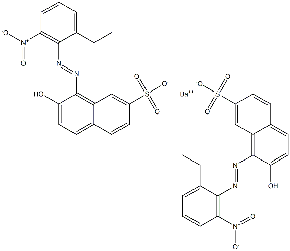 Bis[1-[(2-ethyl-6-nitrophenyl)azo]-2-hydroxy-7-naphthalenesulfonic acid]barium salt Structure