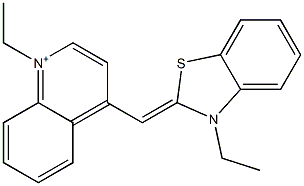 1-Ethyl-4-[(3-ethylbenzothiazol-2(3H)-ylidene)methyl]quinolinium Struktur