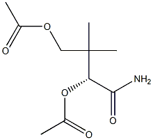 [R,(+)]-2,4-ビス(アセチルオキシ)-3,3-ジメチルブチルアミド 化学構造式