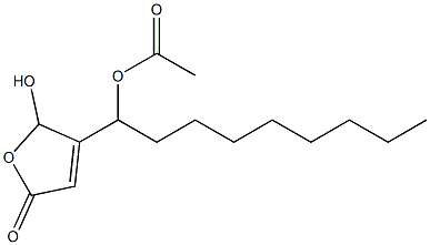 Acetic acid 1-[(2,5-dihydro-2-hydroxy-5-oxofuran)-3-yl]nonyl ester Struktur