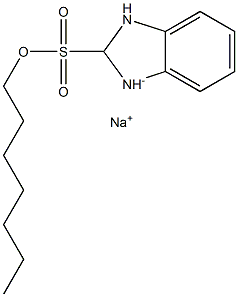 2,3-Dihydro-2-heptyl-1H-benzimidazole-2-sulfonic acid sodium salt Structure