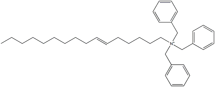 (6-ヘキサデセニル)トリベンジルアミニウム 化学構造式