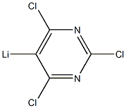 5-リチオ-2,4,6-トリクロロピリミジン 化学構造式