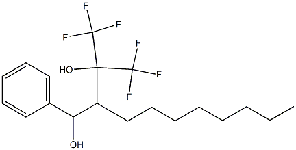 2-Octyl-1-phenyl-4,4,4-trifluoro-3-trifluoromethyl-1,3-butanediol Structure