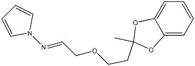 2-Methyl-2-[2-(2-pyrrolizinoethoxy)ethyl]-1,3-benzodioxole Struktur