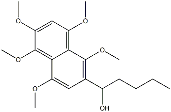 1,2,4,5,8-Pentamethoxy-6-(1-hydroxypentyl)naphthalene 结构式