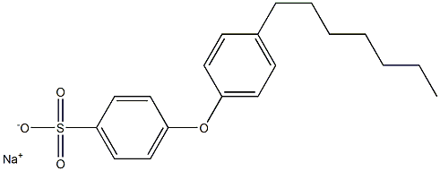 4-(4-Heptylphenoxy)benzenesulfonic acid sodium salt Struktur