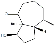 (3R,3aS,8S,8aS)-3a,8-Dimethyl-3-hydroxyoctahydroazulen-4(5H)-one Structure