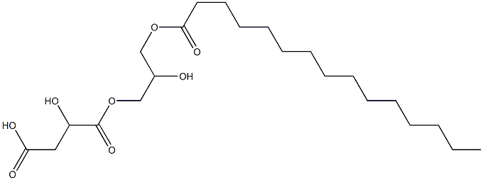 L-りんご酸水素1-(2-ヒドロキシ-3-ペンタデカノイルオキシプロピル) 化学構造式