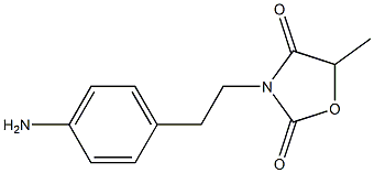 3-(p-Aminophenethyl)-5-methyloxazolidine-2,4-dione Struktur