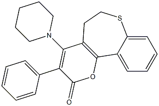 3-Phenyl-4-(piperidin-1-yl)-5,6-dihydro-2H-[1]benzothiepino[5,4-b]pyran-2-one