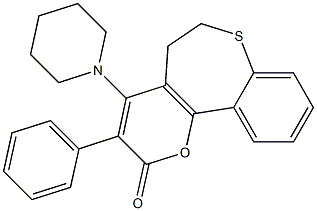  3-Phenyl-4-(piperidin-1-yl)-5,6-dihydro-2H-[1]benzothiepino[5,4-b]pyran-2-one