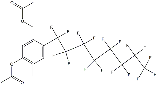 4-(Heptadecafluorooctyl)-6-methyl-3-(acetoxymethyl)phenol acetate 结构式