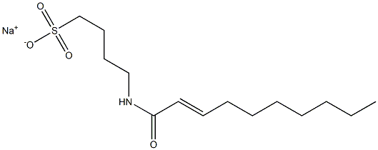 4-(2-Decenoylamino)-1-butanesulfonic acid sodium salt Structure