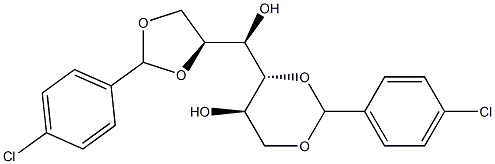 1-O,2-O:4-O,6-O-Bis(4-chlorobenzylidene)-D-glucitol 结构式