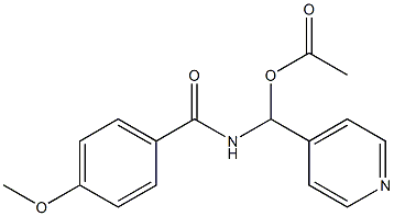 Acetic acid (4-pyridinyl)(4-methoxybenzoylamino)methyl ester Struktur