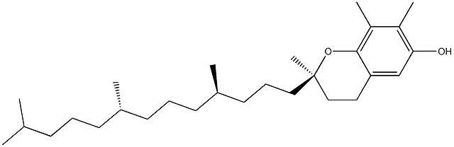 (2R)-2-[(4R,8S)-4,8,12-Trimethyltridecyl]-2,7,8-trimethyl-3,4-dihydro-2H-1-benzopyran-6-ol 结构式