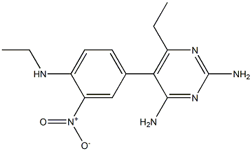 2,4-Diamino-6-ethyl-5-(3-nitro-4-(ethylamino)phenyl)pyrimidine Struktur