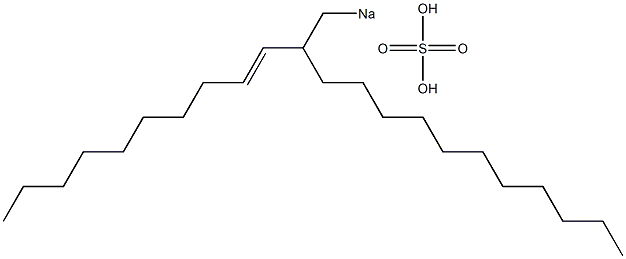 Sulfuric acid 2-(1-decenyl)tridecyl=sodium ester salt Structure
