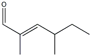 (E)-2,4-ジメチル-2-ヘキセナール 化学構造式
