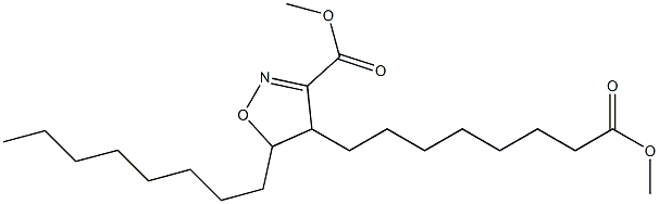 5-Octyl-4-(8-oxo-8-methoxyoctyl)-2-isoxazoline-3-carboxylic acid methyl ester Struktur