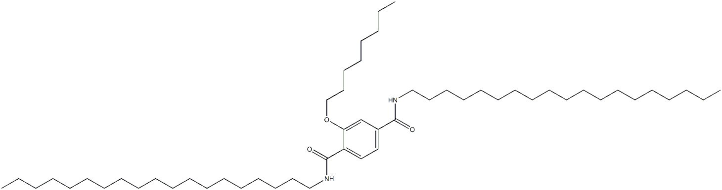 2-(Octyloxy)-N,N'-dinonadecylterephthalamide Struktur