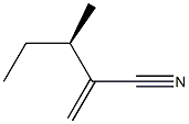 [R,(-)]-3-メチル-2-メチレンバレロニトリル 化学構造式