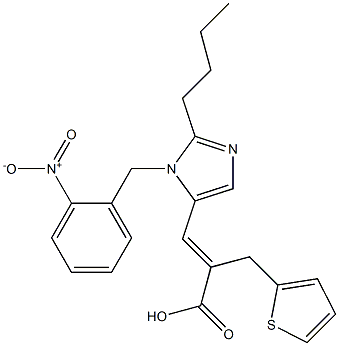 (E)-3-[2-Butyl-1-(2-nitrobenzyl)-1H-imidazol-5-yl]-2-(2-thienylmethyl)acrylic acid,,结构式