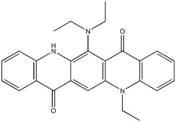 6-(Diethylamino)-12-ethyl-5,12-dihydroquino[2,3-b]acridine-7,14-dione Struktur