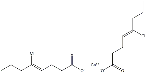 Bis(5-chloro-4-octenoic acid)calcium salt Structure