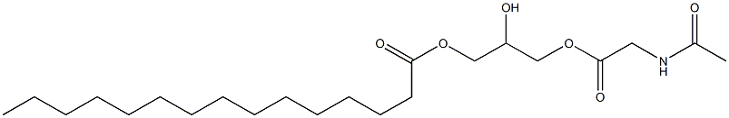 1-[(N-Acetylglycyl)oxy]-2,3-propanediol 3-pentadecanoate Struktur