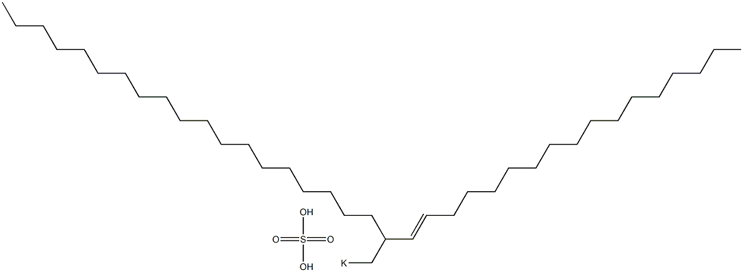 Sulfuric acid 2-(1-heptadecenyl)henicosyl=potassium ester salt Structure