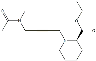 (2R)-1-[4-[(Acetyl)methylamino]-2-butynyl]piperidine-2-carboxylic acid ethyl ester Structure