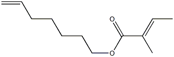 (E)-2-Methyl-2-butenoic acid 6-heptenyl ester Structure