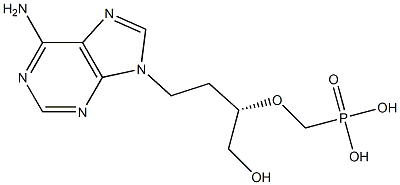[(S)-3-(6-Amino-9H-purin-9-yl)-1-hydroxymethylpropyloxy]methylphosphonic acid Structure
