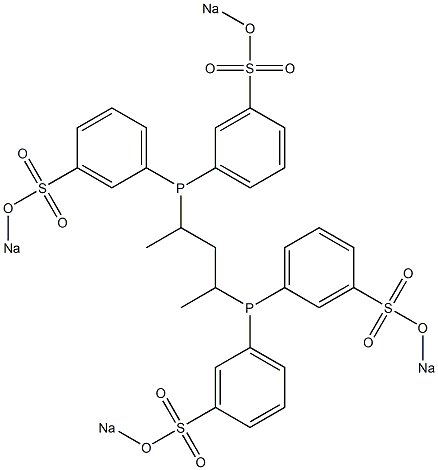 2,4-Pentanediylbis[bis[3-(sodiosulfo)phenyl]phosphine] Structure