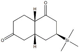 (3S,4aS,8aS)-3-(Trimethylsilyl)hexahydronaphthalene-1,6(2H,5H)-dione Struktur