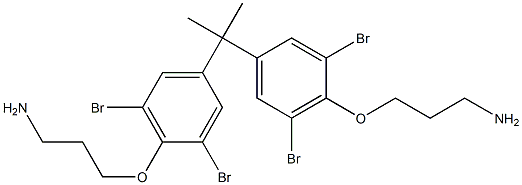 2,2-Bis[3,5-dibromo-4-(3-aminopropoxy)phenyl]propane Structure